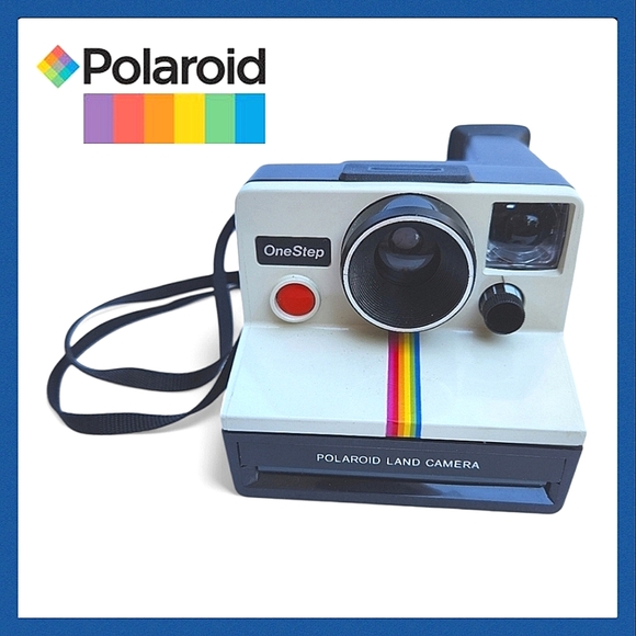 VINTAGE 1977 POLAROID ONE STEP RAINBOW LAND RED BOTTON CAMERA - Picture 1 of 16